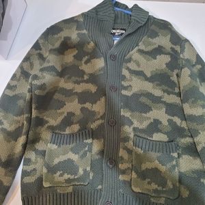 As pictured, new with tags, camo sweater cardigan